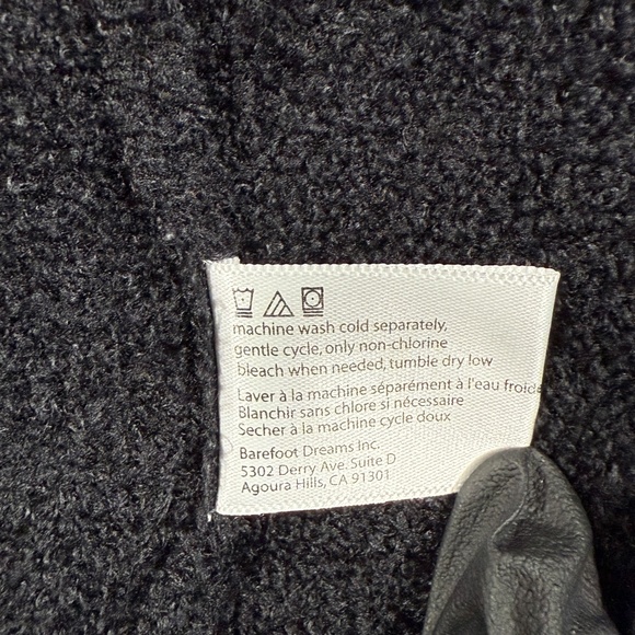 Barefoot Dreams Cardigan Womens Medium Black CozyChic Lite Open Front Loungewear - Picture 14 of 14